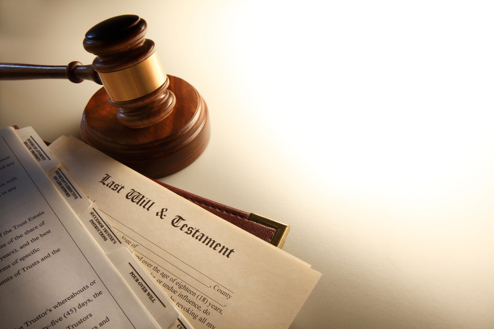 Gavel And A Last Will And Testament